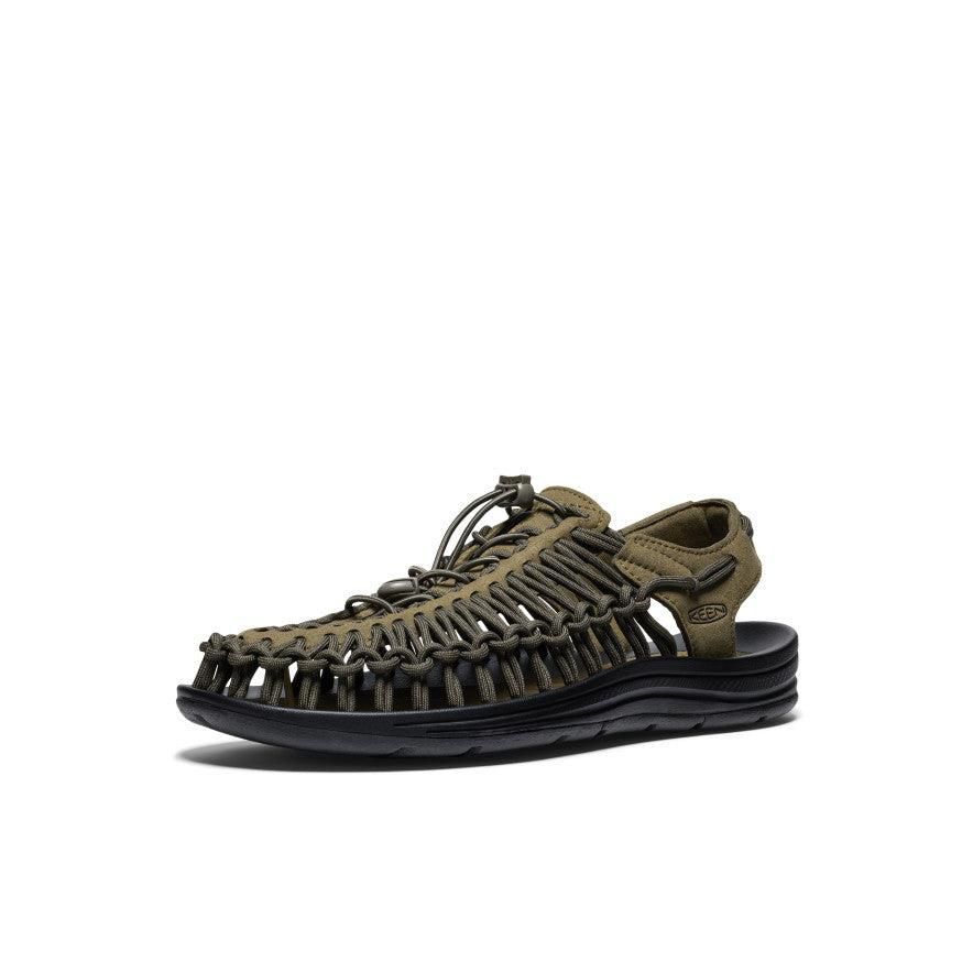 Olive Men Keen UNEEK Sneaker Sandals | 02916-ZPOD