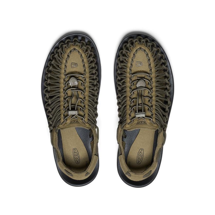 Olive Men Keen UNEEK Sneaker Sandals | 02916-ZPOD