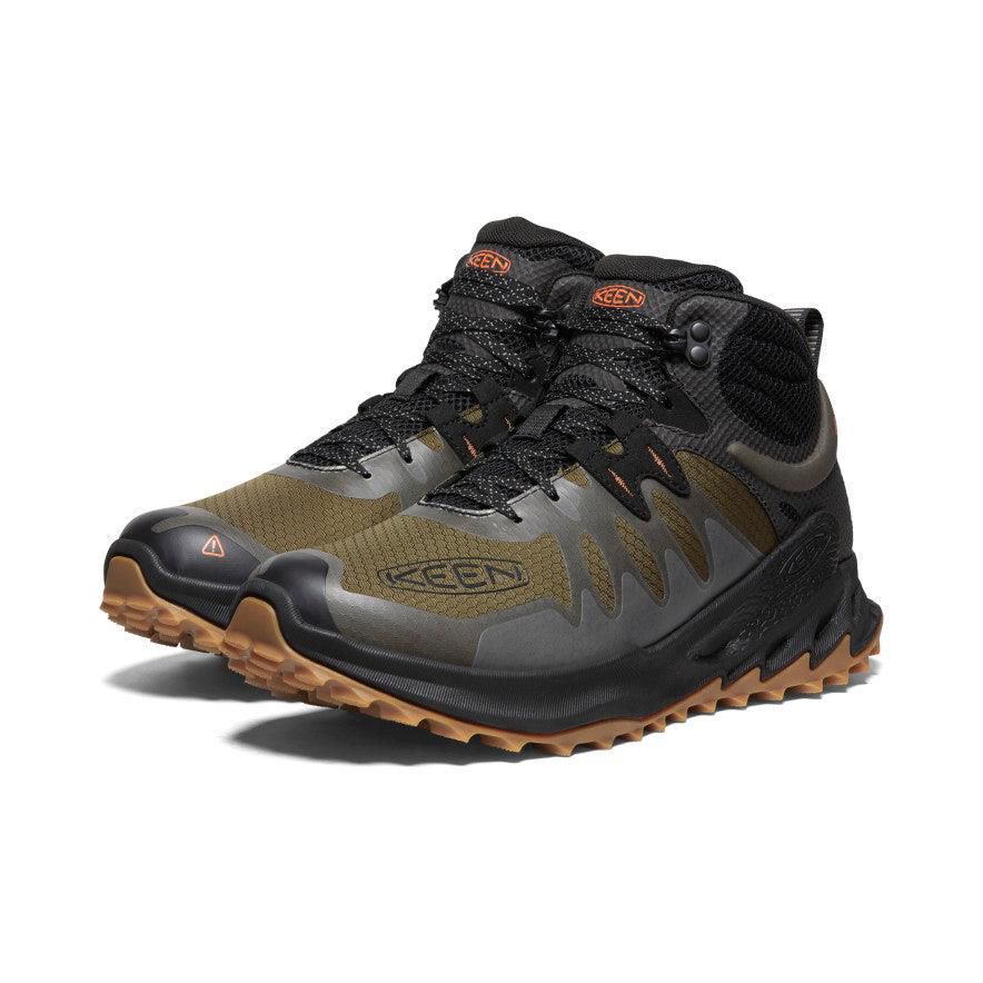 Olive Men Keen Zionic Waterproof Hiking Boots | 32470-XNBJ