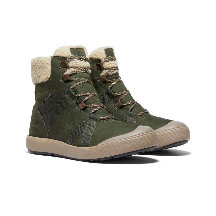 Olive Women Keen Elle Winter Waterproof Boots | 45689-DQBJ