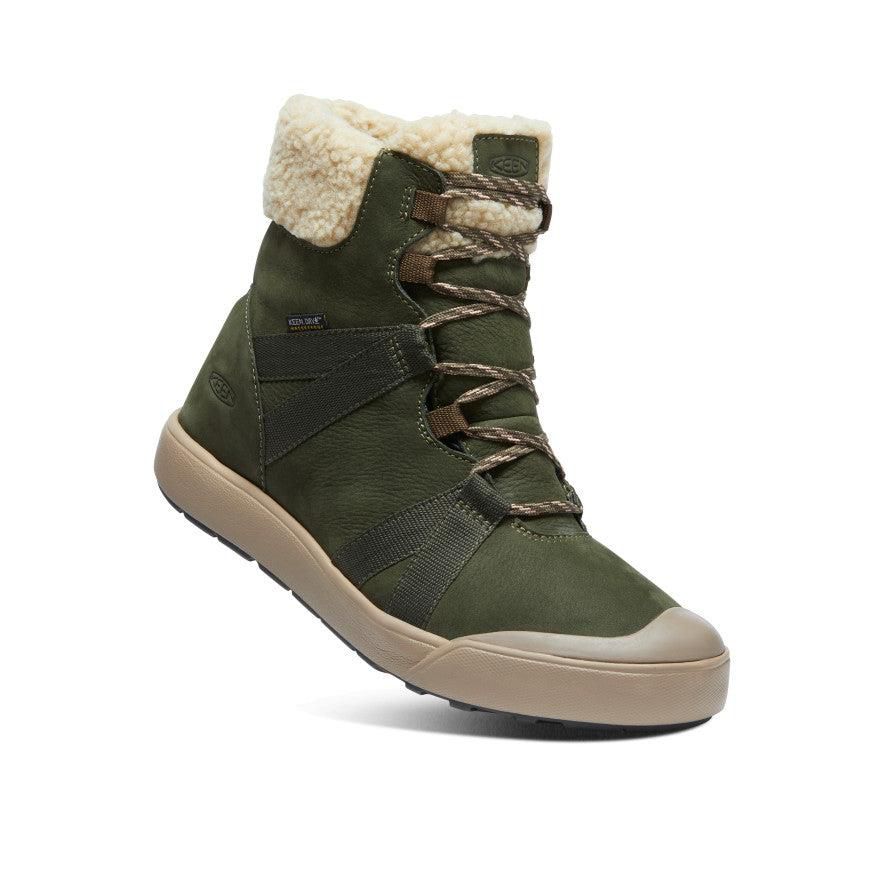 Olive Women Keen Elle Winter Waterproof Boots | 45689-DQBJ