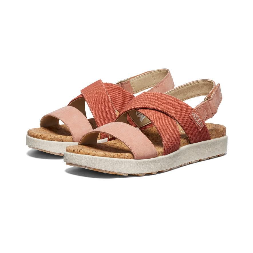 Red Women Keen Elle Criss Cross Sandals | 64285-WCYV