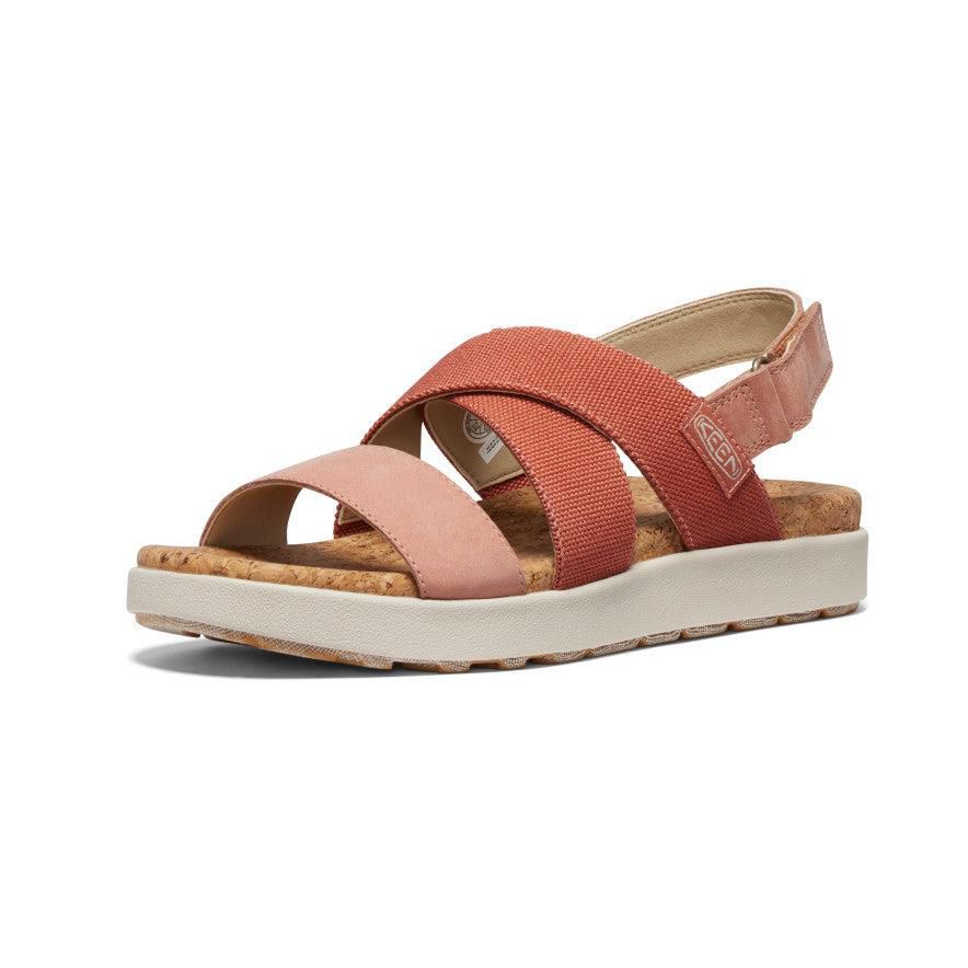 Red Women Keen Elle Criss Cross Sandals | 64285-WCYV