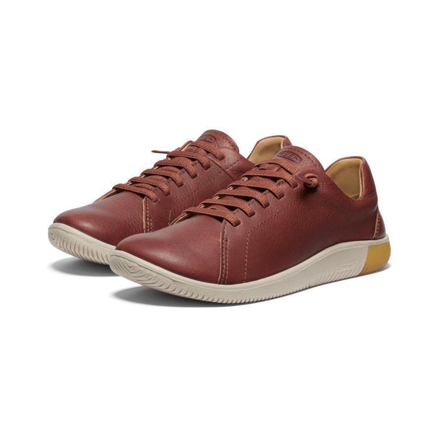 Red Women Keen KNX Leather Sneakers | 79654-UWTN