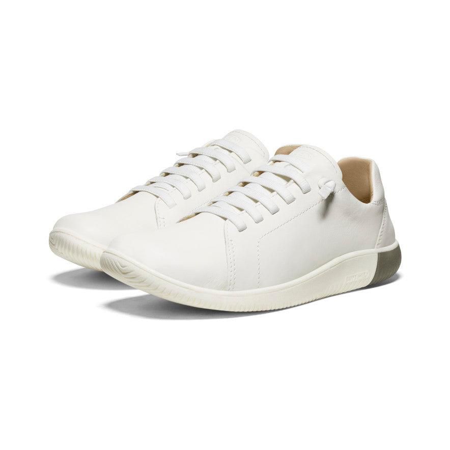 White Men Keen KNX Leather Sneakers | 23416-YXEZ