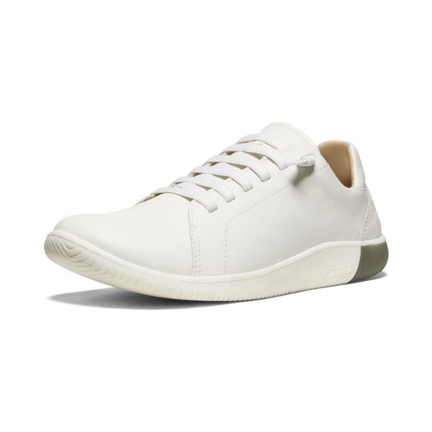 White Men Keen KNX Leather Sneakers | 23416-YXEZ