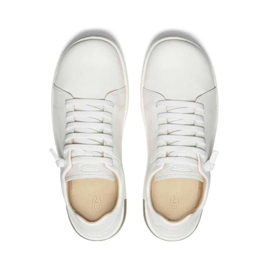 White Men Keen KNX Leather Sneakers | 23416-YXEZ