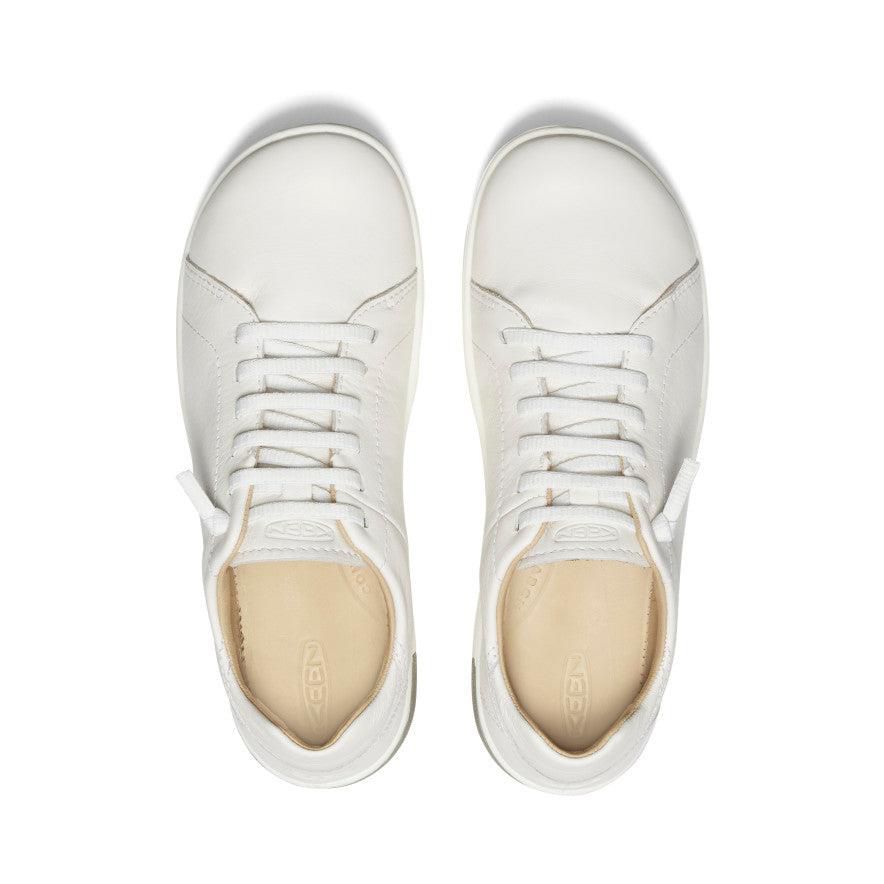 White Women Keen KNX Leather Sneakers | 87140-ZWPE