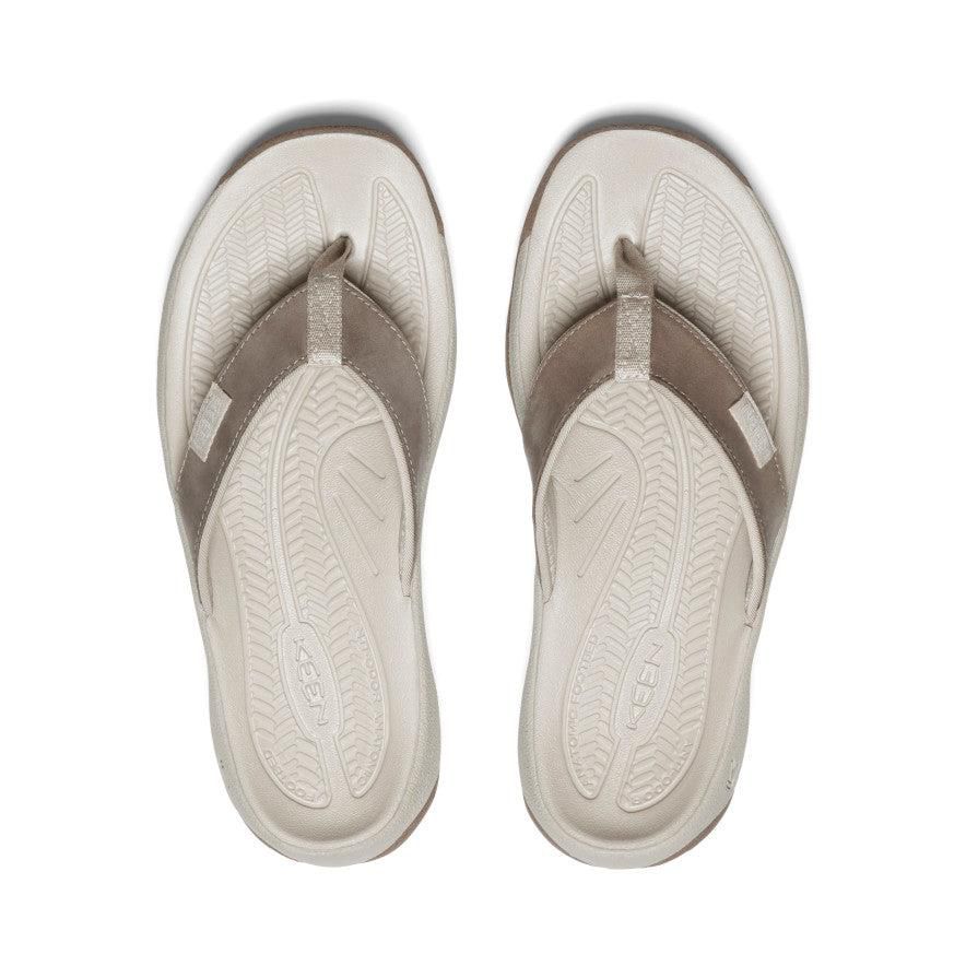 White Women Keen Kona Leather Flip Flops | 57216-MJPI