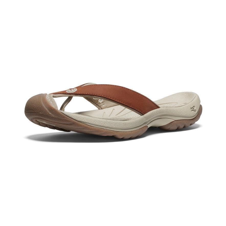 White Women Keen Waimea Leather Flip Flops | 60834-LIHU