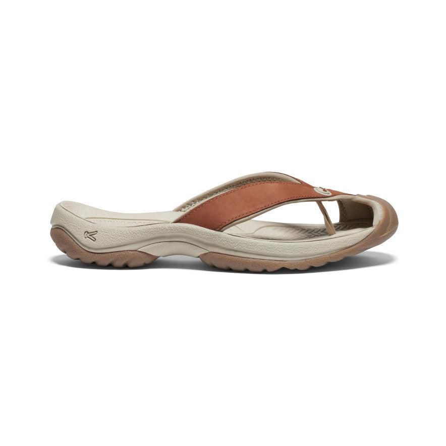 White Women Keen Waimea Leather Flip Flops | 60834-LIHU