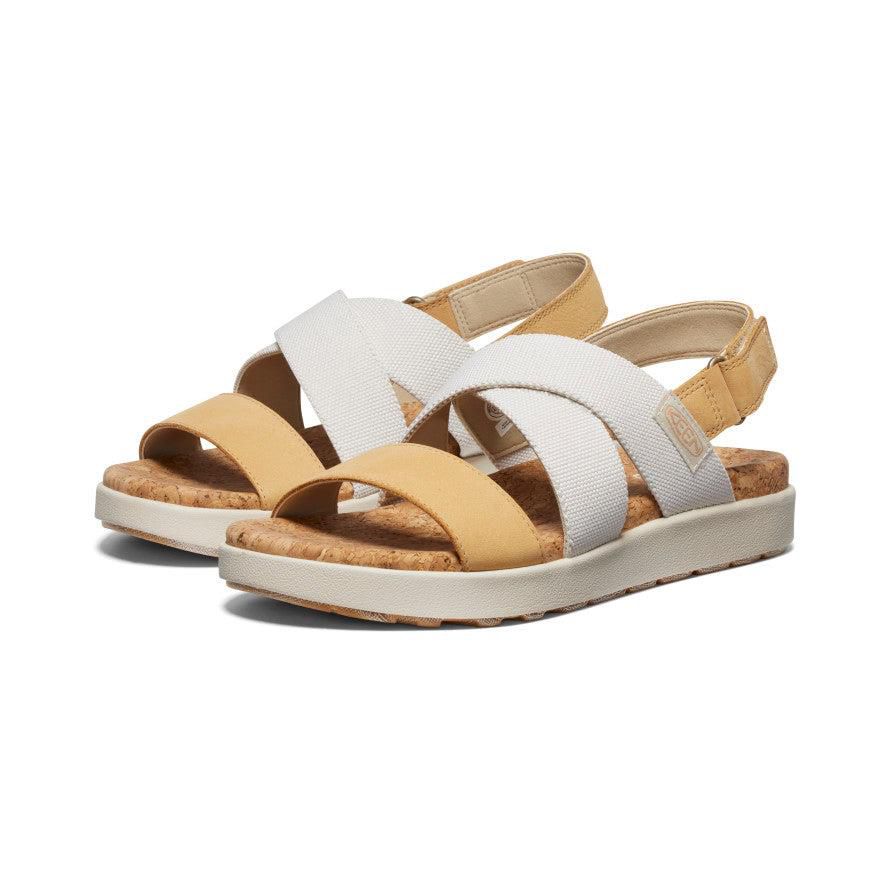 Yellow Women Keen Elle Criss Cross Sandals | 58246-PHCG