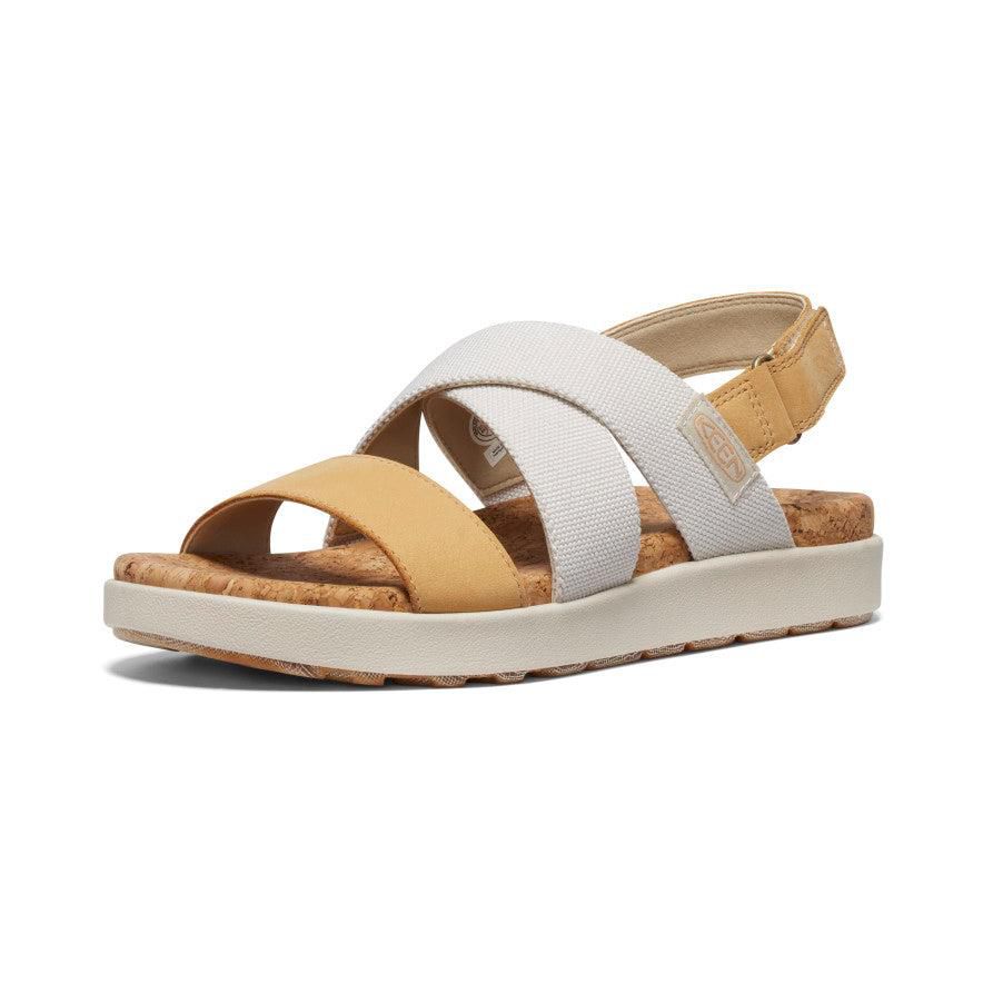 Yellow Women Keen Elle Criss Cross Sandals | 58246-PHCG